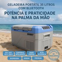 Geladeira Portátil Caminhão 35l Quadrivolt 2 Portas Bluetooth Geladeira Portátil Caminhão 35l Quadrivolt 2 Portas Bluetooth