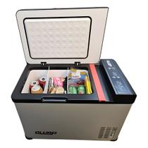 Geladeira Portátil Caminhão Motorhome Quadrivolt Black Piano Oluap