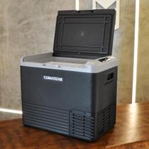 Geladeira portátil climatizar 50 litros 12v 24v 110v 220v bluetooth usb - caminhão camping