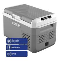 Geladeira Portátil Elber Day2Day D20 20L 12V/24V Compacta, Bluetooth, IPX4, 12V/24V, Cinza