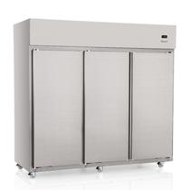 Geladeira/Refrigerador Comercial Aço Revestido com Película Tipo Inox 3 Portas Cegas GRCS-3P Gelopar