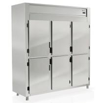 Geladeira/Refrigerador Comercial GREP-6P - Inox 6 Portas Cegas 1553 Litros +1 a +7 C - Gelopar
