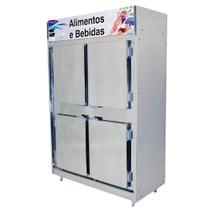 Geladeira/Refrigerador Comercial Inox 430 escovado 4 Portas Linha 4003/4004 PoloFrio