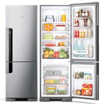Geladeira Refrigerador Consul 2 Portas 397L Frost Free Inverse Inox CRE44BK Geladeira Refrigerador Consul 2 Portas 397L Frost Free Inverse Inox CRE44BK