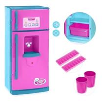 Geladeira Refrigerador de Brinquedo c/ Som e Luz Le Chef + Acessórios - Usual Brinquedos