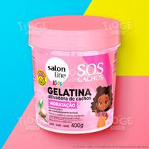 Gelatina Ativadora de Cachos Infantil SOS Cachos Kids Hidratação Cabelos Ondulados, Cacheados e Crespos 400g - Salon Line