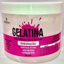 Gelatina ativadora de cachos naturais 500g cabelo hidratado + volume + definição + brilho - linda e bella