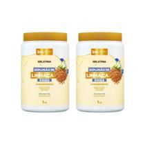 Gelatina Beleza Natural 1000G Explosao Linhaça - Kit Com 2Un Gelatina Beleza Natural 1000G Explosao Linhaça - Kit Com 2Un