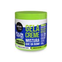 Gelatina Bifásica Creme Fixante GelaCreme Hidratação Definição Antifrizz Tratamento Cachos Brilho 500g, Salon Line