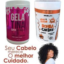 Gelatina Capilar + Creme de Pentear Bomba de Cachos Super Definição 1kg Gelatina Capilar + Creme de Pentear Bomba de Cachos Super Definição 1kg