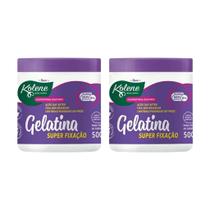Gelatina Capilar Kolene 500g Super Fixaçao - Kit C/ 2un