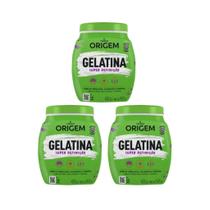 Gelatina Capilar Origem 400G Super Definiçao - Kit Com 3Un