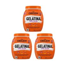 Gelatina Capilar Origem 400G Super Volume - Kit Com 3Un