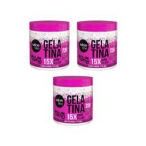 Gelatina Capilar Salon Line 550G Super Volume Todecacho- 3Un