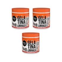 Gelatina Capilar Salon Line 550g Todecacho Linhaca-Kit C/3un