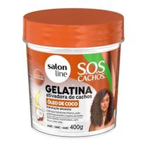 Gelatina Capilar Salon Line SOS Cachos Óleo de Coco 400g