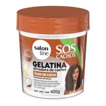 Gelatina capilar salon line sos oleo de coco 400g