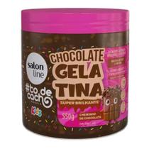 Gelatina Chocolate Todecacho Kids Super Brilhante 550g