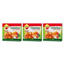 Gelatina Diet Plus Tangerina Com Stevia 10g Lowçucar Kit 3 Sobremesa Zero Açúcar Preparo Prático