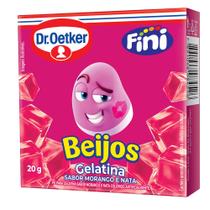 Gelatina Dr. Oetker Fini Beijos Sabor Morango e Nata 20g