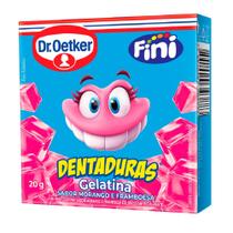 Gelatina DR. Oetker Fini Dentaduras Sabor Morango e Framboesa 20g Gelatina DR. Oetker Fini Dentaduras Sabor Morango e Framboesa 20g