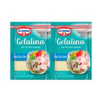 Gelatina em Pó Incolor Sem Sabor Dr. Oetker 2x24g Gelatina em Pó Incolor Sem Sabor Dr. Oetker 2x24g