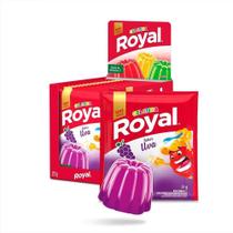 Gelatina em Pó Royal Uva 25g Display com 15 Unidades