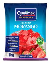 Gelatina em Pó Sabor Morango Qualimax 1kg - Food Service Rende 84 Porçoes - Sabor A Sua Escolha