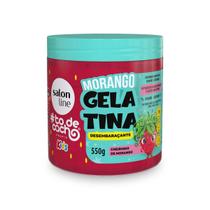 Gelatina Kids Hidratação Cabelos Definição Antifrizz Cachos Morango 550g, Salon Line