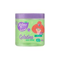 Gelatina Kolene Cachinhos Com Glitter Maçã Verde 500g