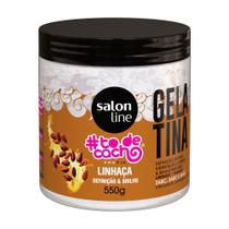 Gelatina Linhaça todecacho Definição e Brilho Salon Line 550g