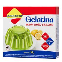 Gelatina Lowçucar Sabor Limão Siciliano 10G Gelatina Lowçucar Sabor Limão Siciliano 10G