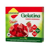 Gelatina Morango Diet Com Stevia Plus - Lowçucar 10g Gelatina Morango Diet Com Stevia Plus - Lowçucar 10g