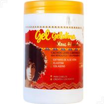 Gelatina para cabelo cacheado Óleos Africanos 1kg Amazun