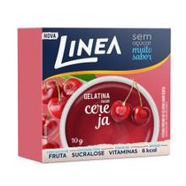 Gelatina Sabor Cereja Zero Açúcar Linea 10g