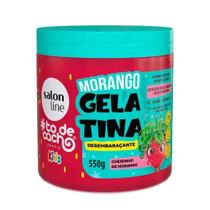 Gelatina Salon Line Morango Todecacho Kids Desembaraçante 550g