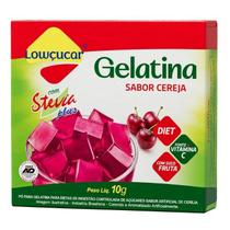 Gelatina Stevia Lowçucar Plus Cereja 10g Gelatina Stevia Lowçucar Plus Cereja 10g