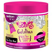 GELATINA TO DE CACHOS SUPER VOLUME SALON LINE 550G (ROSA) - Ativador de Cachos e Volume