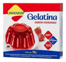 Gelatina Zero Açúcar Sabor Morango 10g Lowçucar