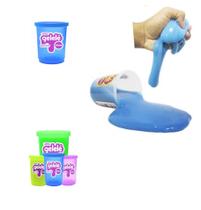 Geleca Mágica Slime Colorida Brilha No Escuro Squish Puxa