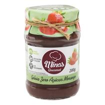 Geleia Artesanal de Morango Zero Açúcar 200g Minas Gourmet Fit, Natural e Saudável