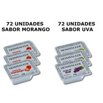 Geleia blister homemade morango e uva cx 144x15gr Geleia blister homemade morango e uva cx 144x15gr