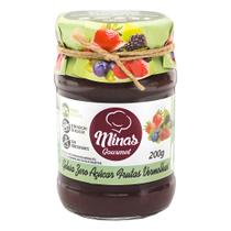Geleia Fit Artesanal de Frutas Vermelhas Zero Açúcar 200g Minas Gourmet Natural e Saudável