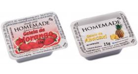 Geléia Homemade 15g Caixa C/ 72 Unidades - Abacaxi E Morango Geléia Homemade 15g Caixa C/ 72 Unidades - Abacaxi E Morango
