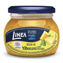 Geleia Linea Sabor Abacaxi com Hortelã com Pedaço de Fruta de 230g Geleia Linea Sabor Abacaxi com Hortelã com Pedaço de Fruta de 230g