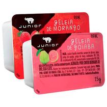 Geleia Mini Blister Sache Junior Morango Goiaba Kit 12 unid Geleia Mini Blister Sache Junior Morango Goiaba Kit 12 unid