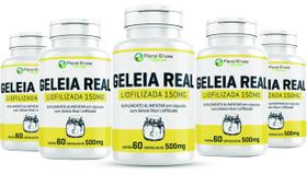 Geleia Real Liofilizada 150 mg 300 cápsulas 500mg 5 x 60 cápsulas
