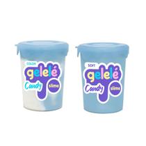 Gelelé Slime Candy Soft + Candy Color - Kit Cor Azul