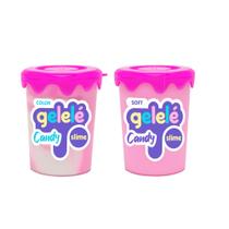 Gelelé Slime Candy Soft + Candy Color - Kit Cor Rosa - Doce BRinquedos