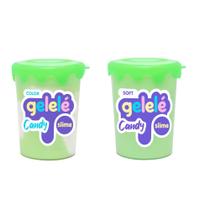 Gelelé Slime Candy Soft + Candy Color - Kit Cor Verde